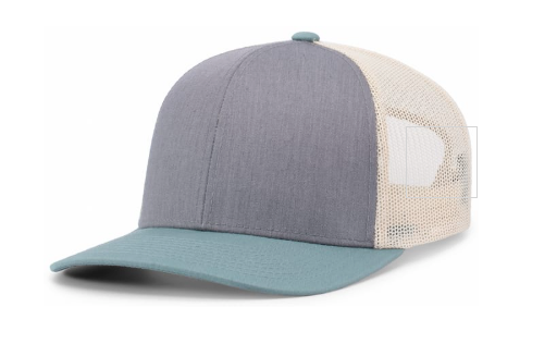 104C Trucker Cap Heather Grey/Beige/Smoke Blue