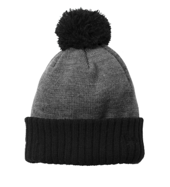 New Era Colorblock Cuffed Beanie NE904 Black / Heather Grey