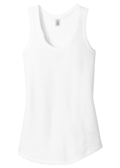 DM138L District Women’s Perfect Tri Racerback Tank - WHITE