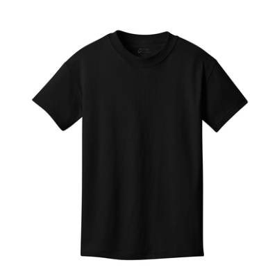 PC54Y Port &amp; Company Youth Core Cotton Tee - BLACK