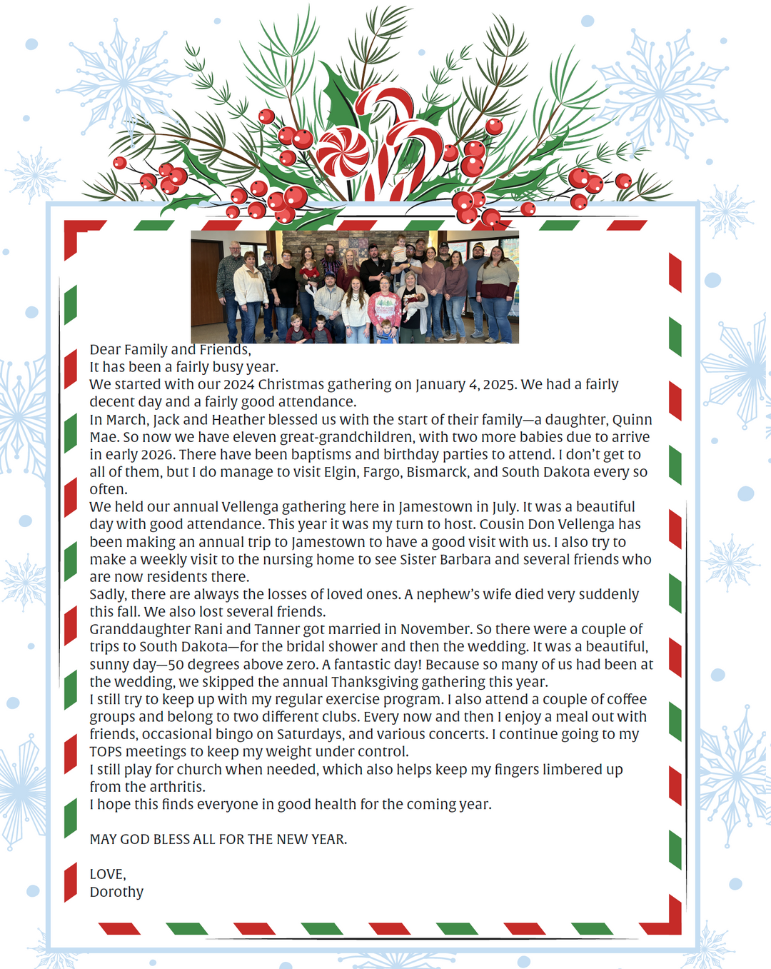 Dorothy Mack Chirstmas Letter 2026