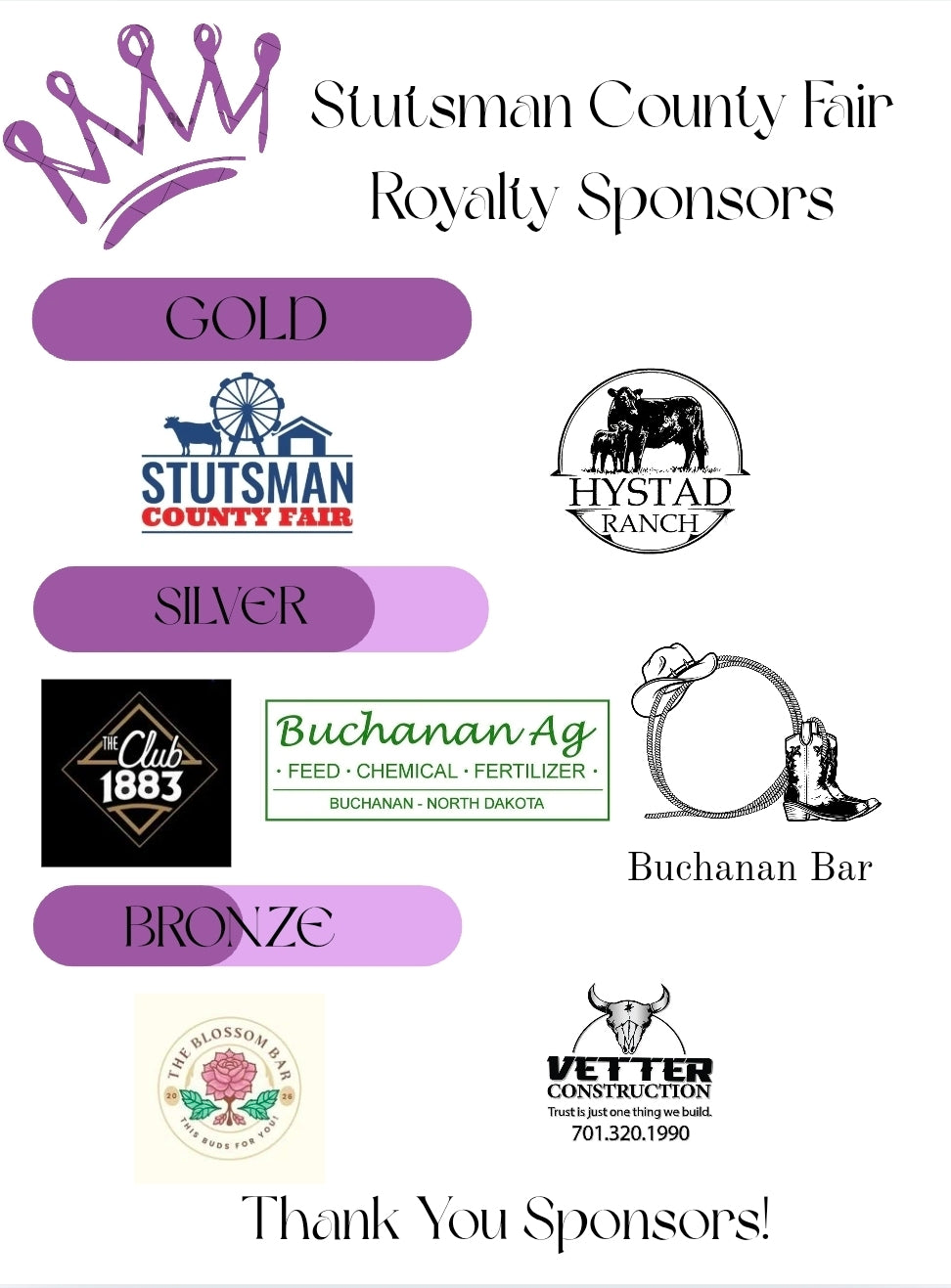 Fair Royalty Sponsor Board