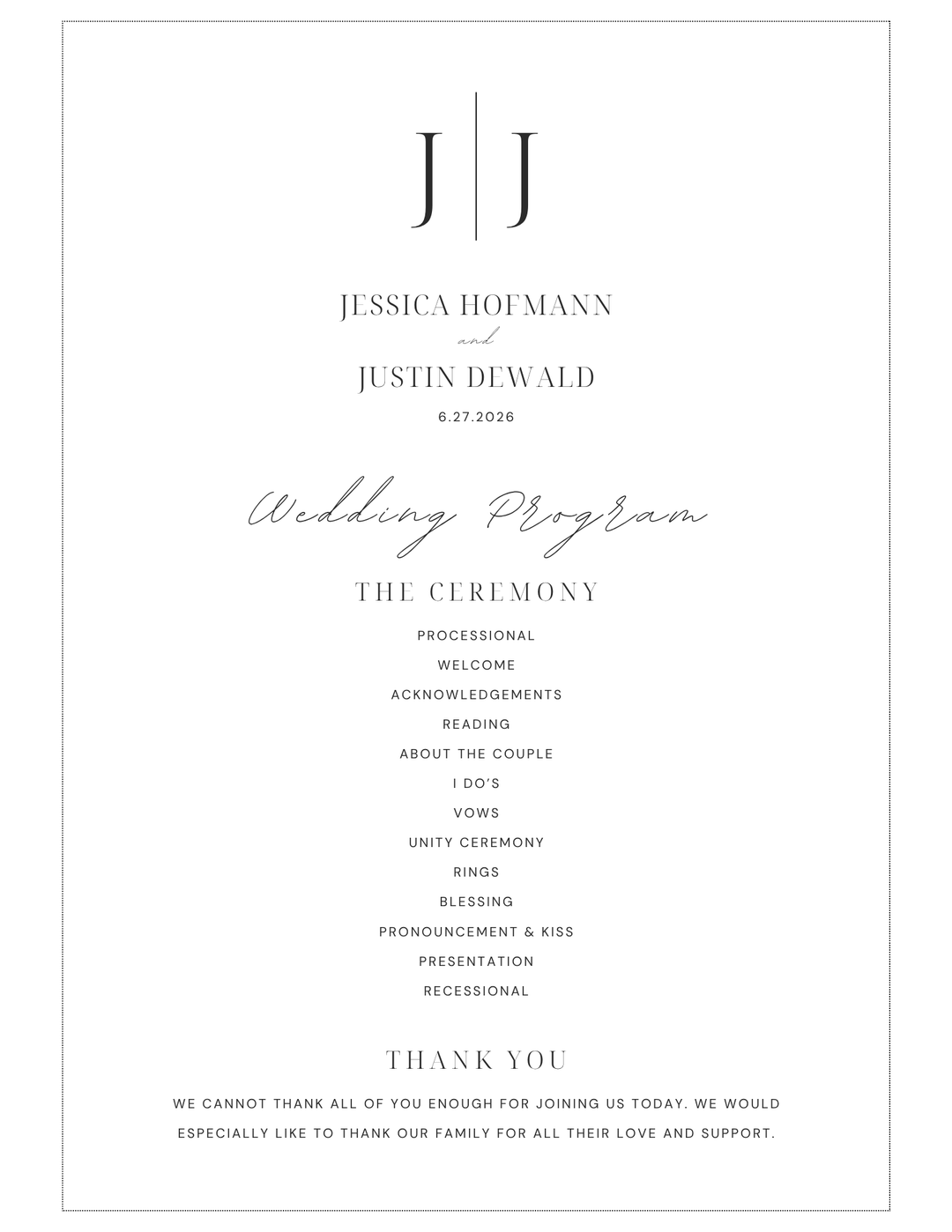 Wedding Programs