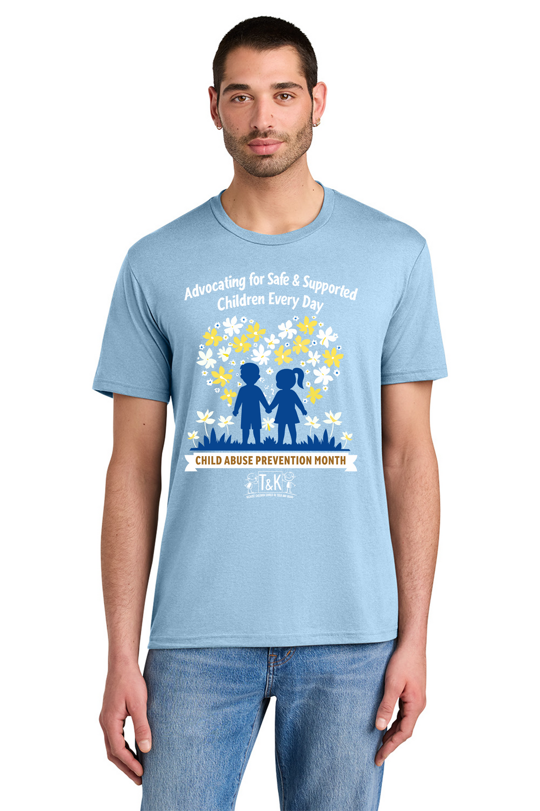 T&amp;K Child Abuse Month District Tri Blend DM130
