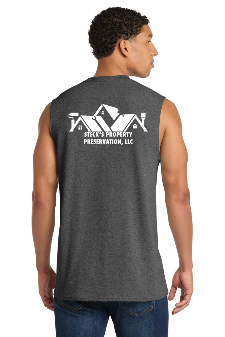 Port &amp; Company Core Cotton Sleeveless Tee. PC54SL