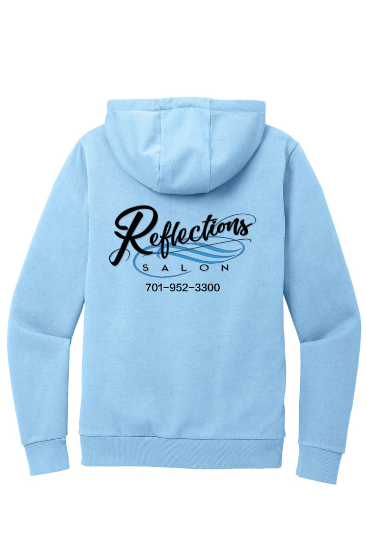 Reflections District Wash Fleece Hoodie DT2200 — Reflections black back with number