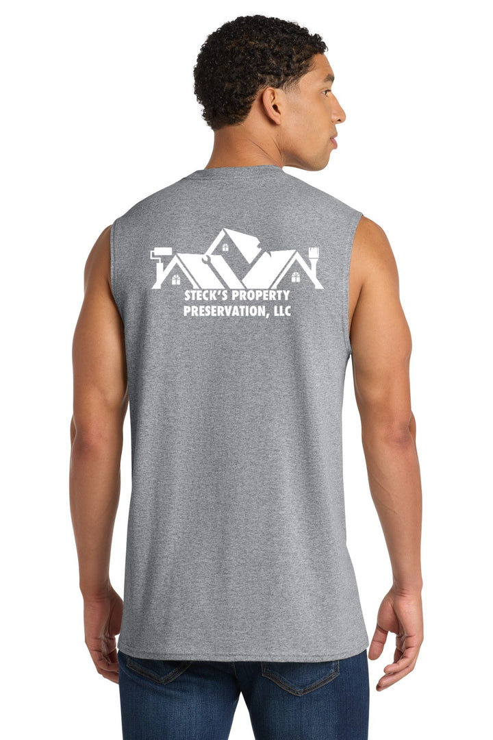 Port &amp; Company Core Cotton Sleeveless Tee. PC54SL