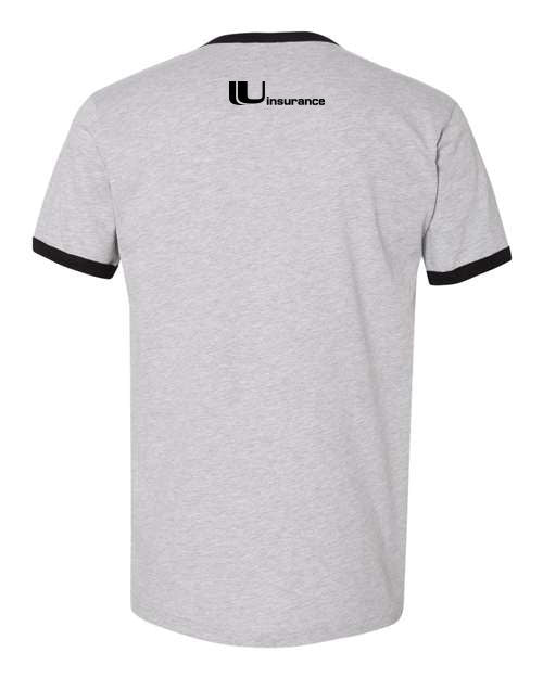 Uinsurance (Front and back) Unisex Cotton Ringer T-Shirt 3604