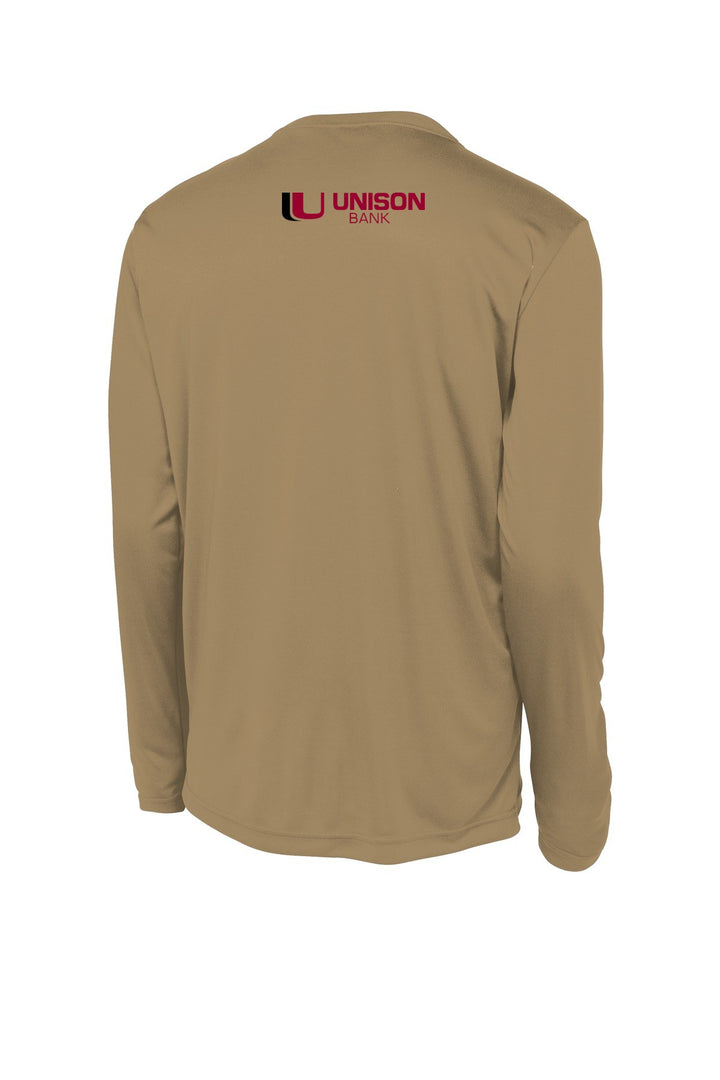 Unison Bank Sport-Tek Long Sleeve Competitor Tee. ST350LS (Front&amp;Back)