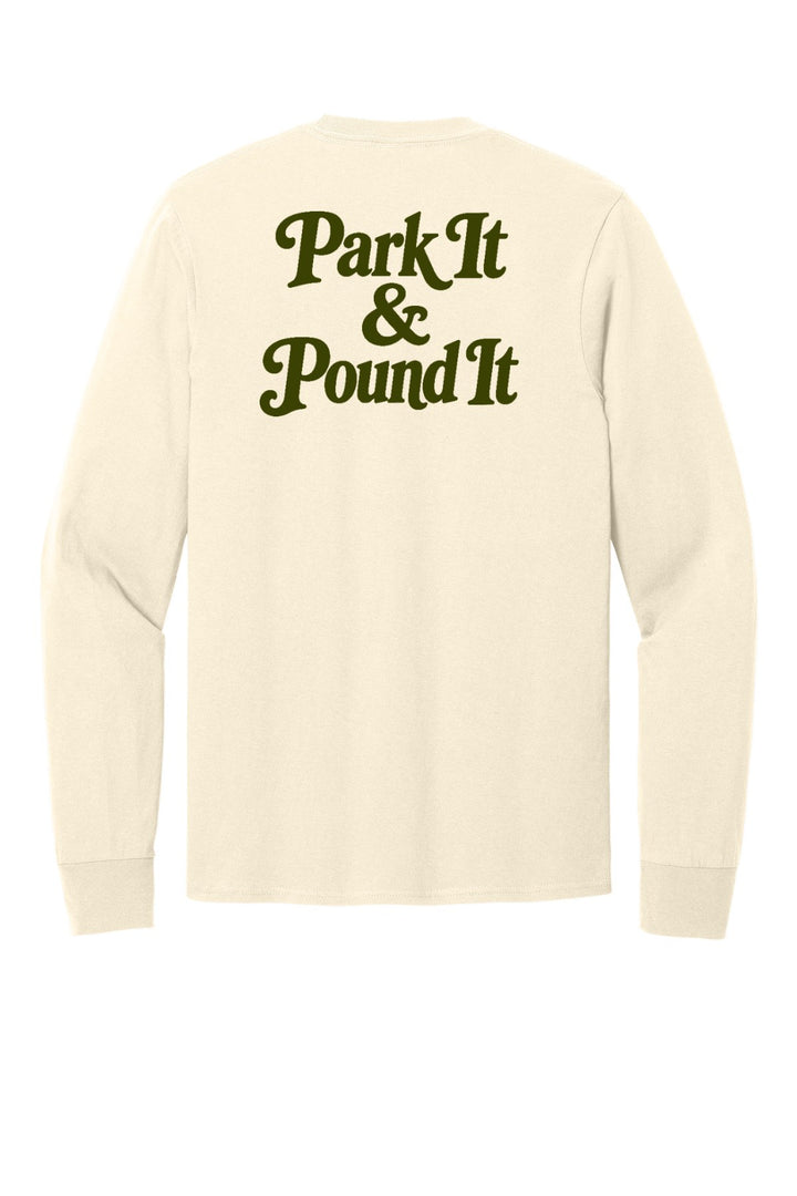 Port &amp; Company - Long Sleeve Core Cotton Tee. PC54LS — Natural