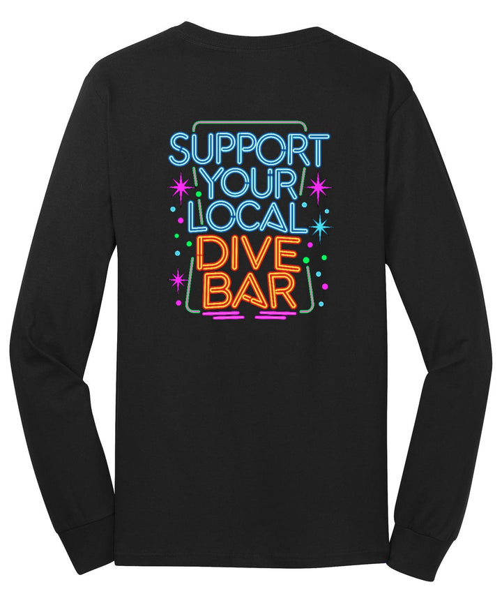 Port &amp; Company - Long Sleeve Core Cotton Tee. PC54LS — Jet Black