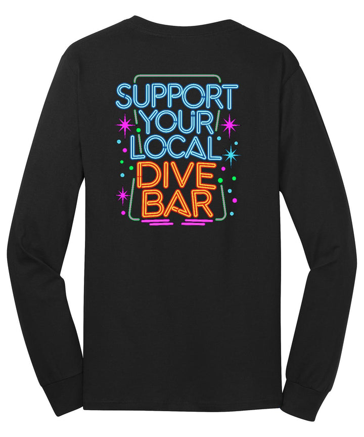 Port &amp; Company - Long Sleeve Core Cotton Tee. PC54LS — Jet Black