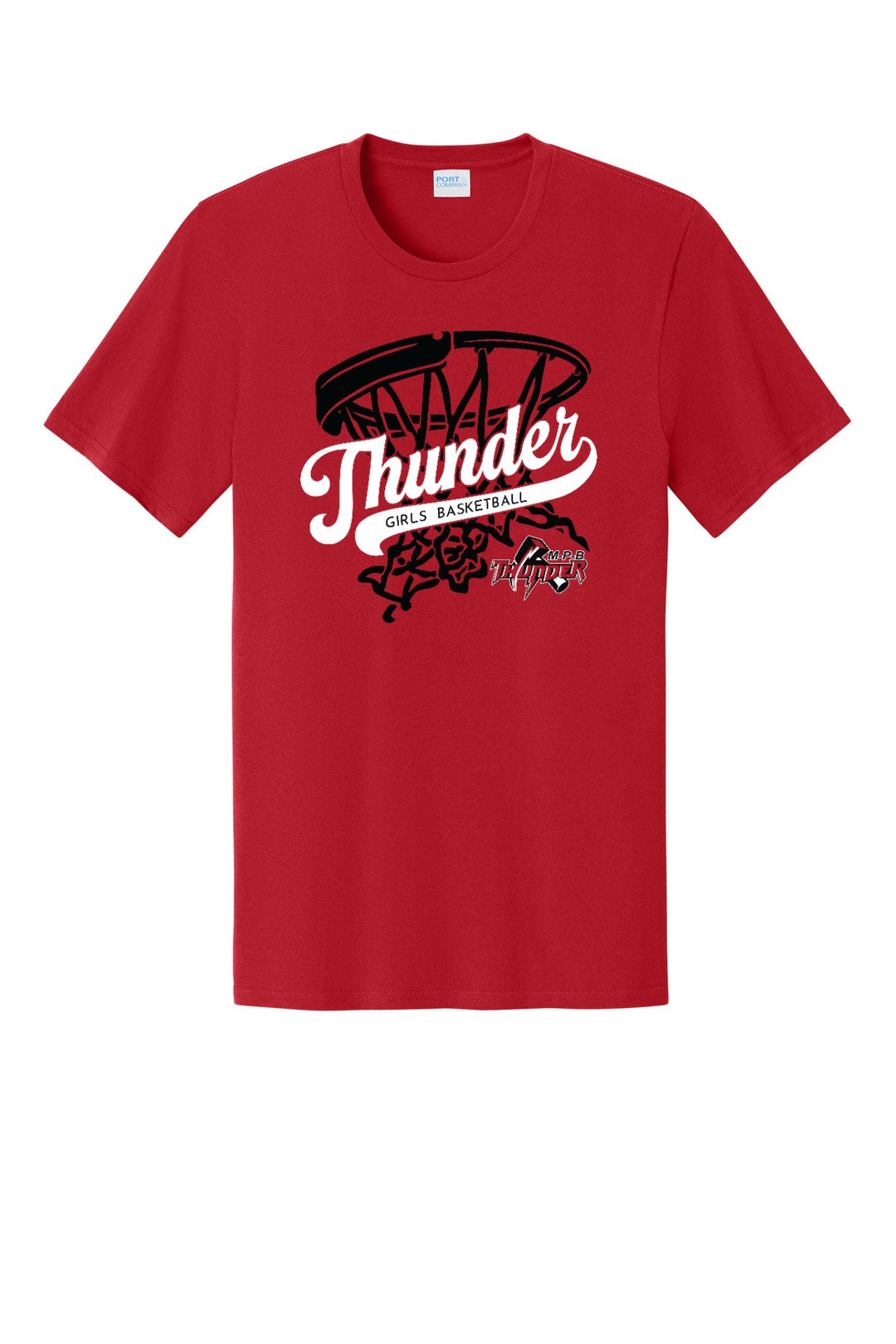 Girls BBall Thunder Shirt — ThunderNet2 - Red (flat)