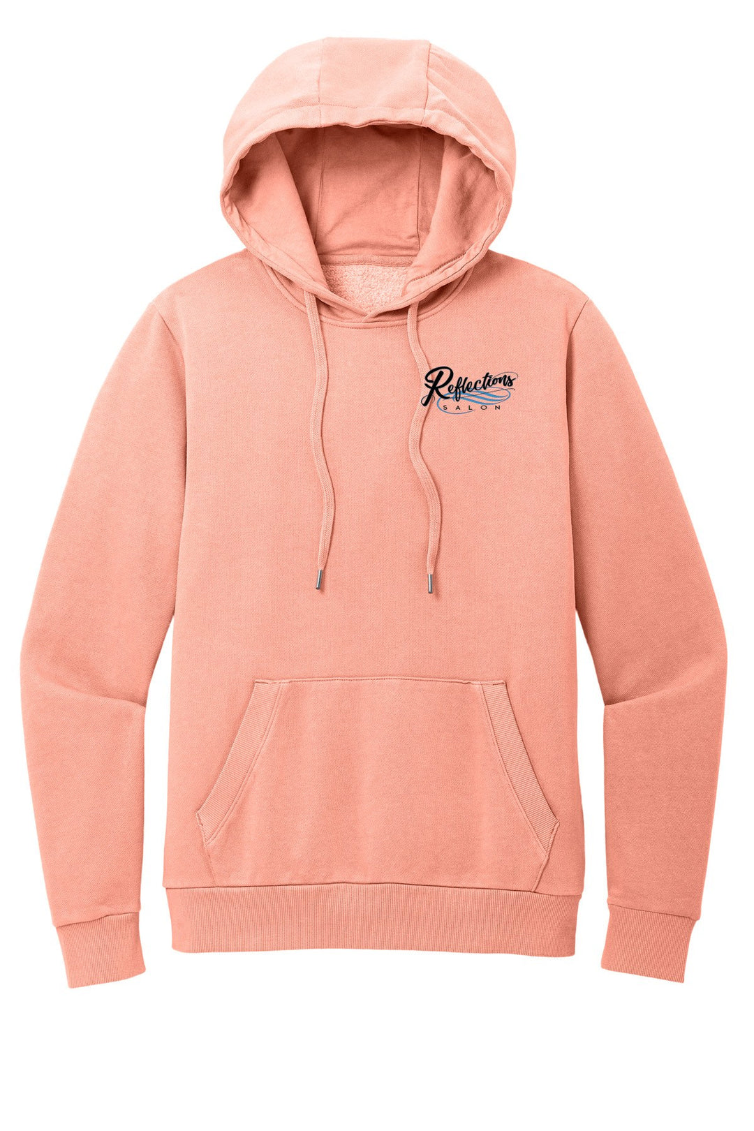 Reflections District Wash Fleece Hoodie DT2200 — Refelctions black + Reflections black back with number