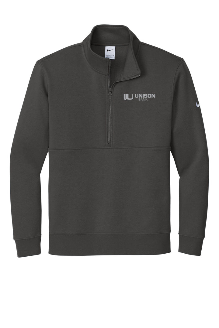 Unison Bank (Embroidered) Nike Club Fleece Sleeve Swoosh 1/2-Zip NKDX6718