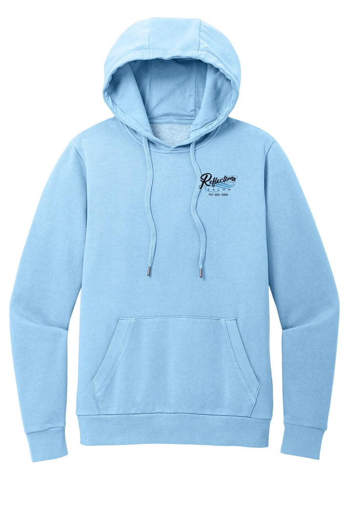 Reflections District Wash Fleece Hoodie DT2200 — Reflections black back with number