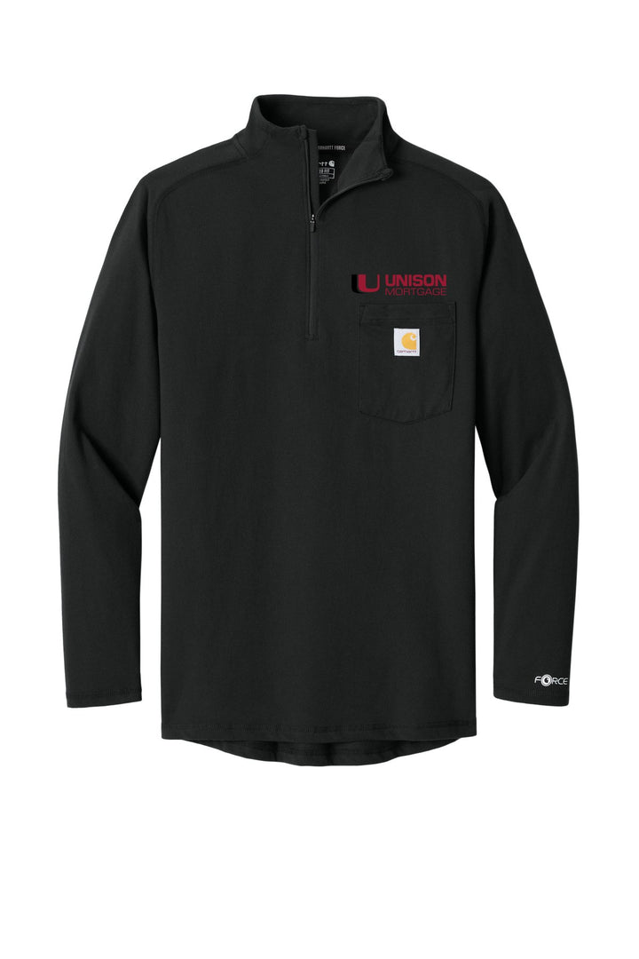 Unison Mortgage Unisex Carhartt Force 1/4-Zip Long Sleeve T-Shirt CT106660