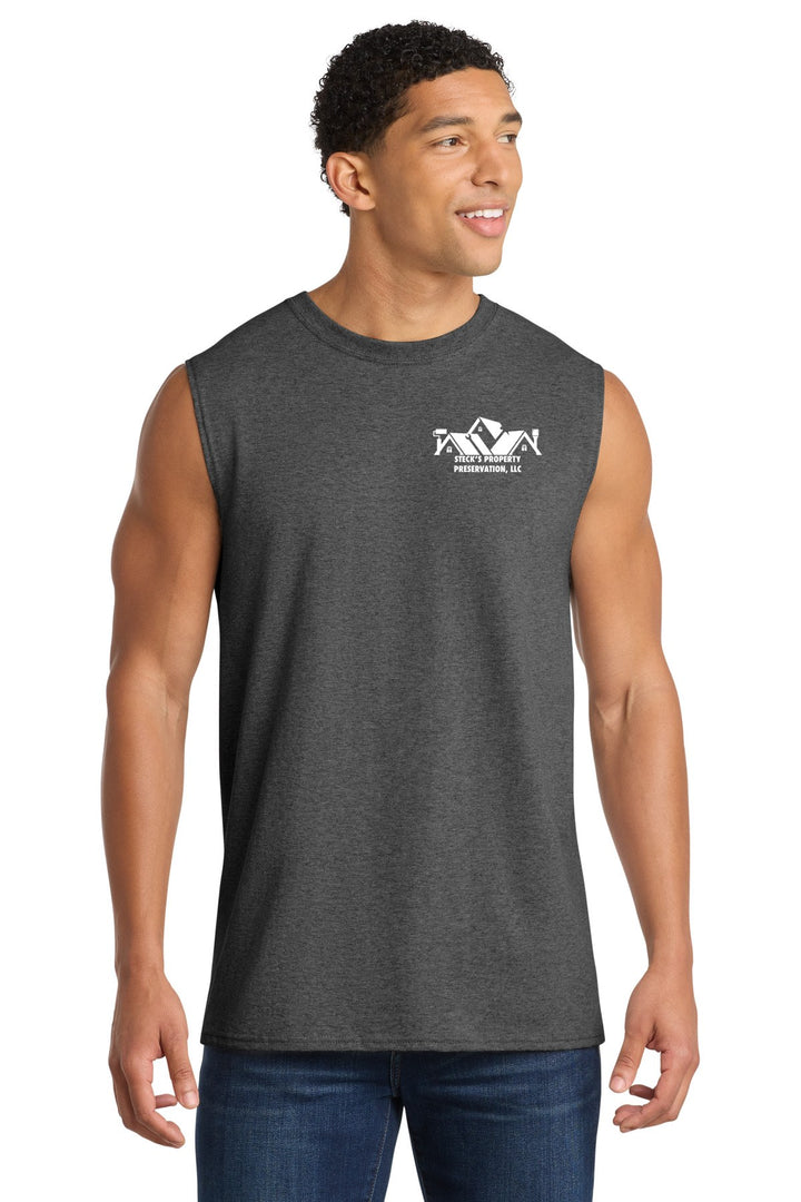 Port &amp; Company Core Cotton Sleeveless Tee. PC54SL