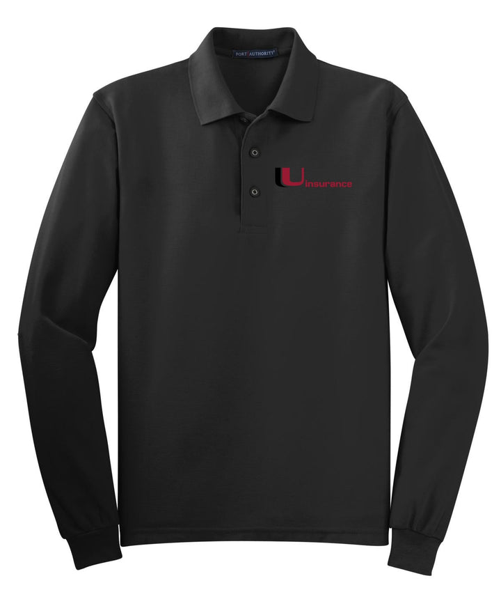 Uinsurance Unisex Silk Touch Long Sleeve Polo. K500LS