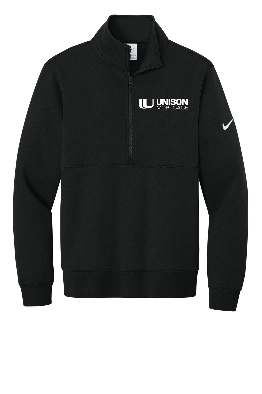 Unison Mortgage (EMBROIDERED) Unisex Nike Club Fleece Sleeve Swoosh 1/2-Zip NKDX6718