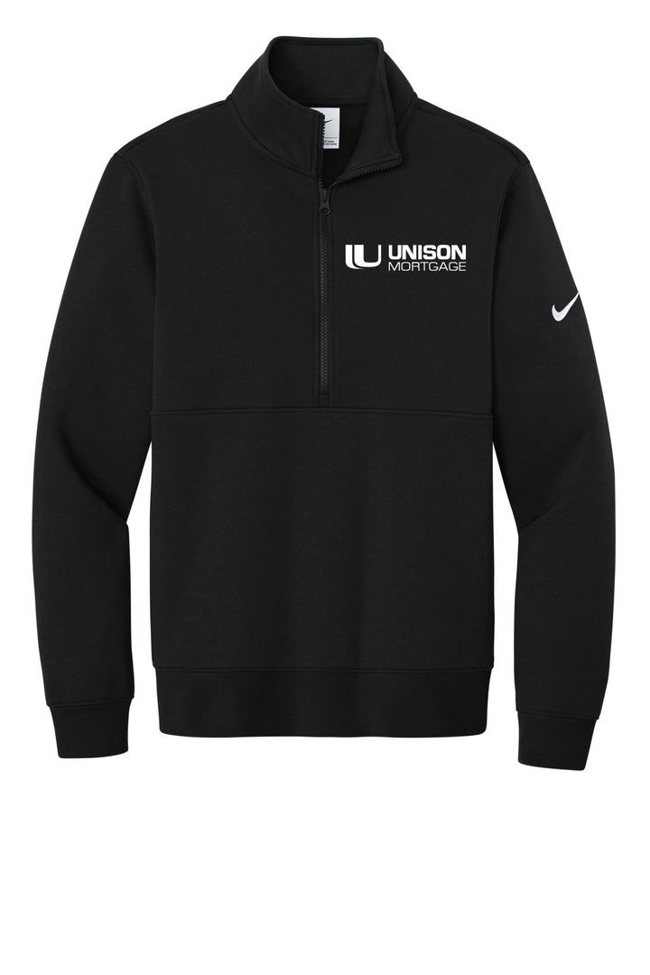 Unison Mortgage (EMBROIDERED) Unisex Nike Club Fleece Sleeve Swoosh 1/2-Zip NKDX6718