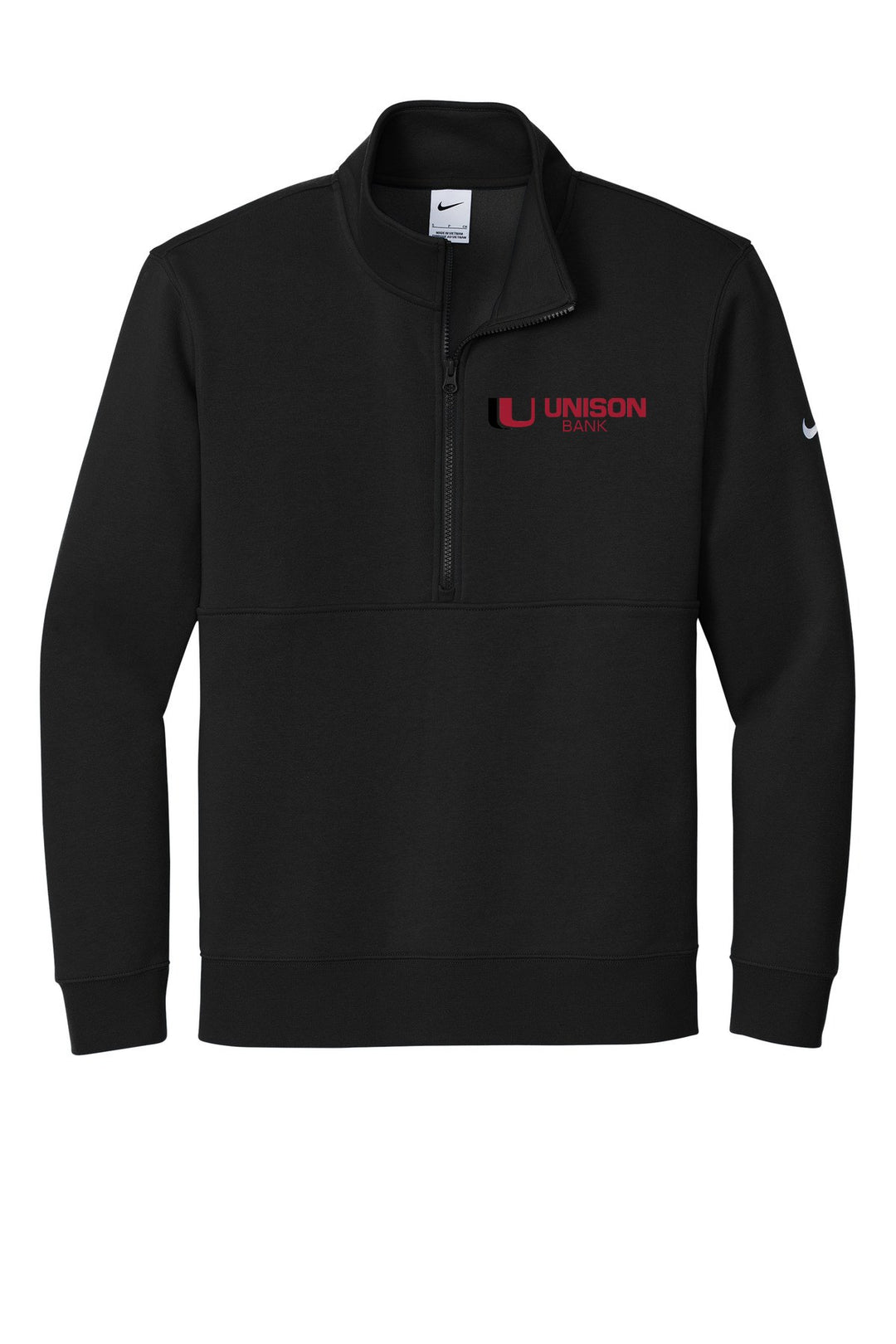 Unison Bank (Embroidered) Nike Club Fleece Sleeve Swoosh 1/2-Zip NKDX6718