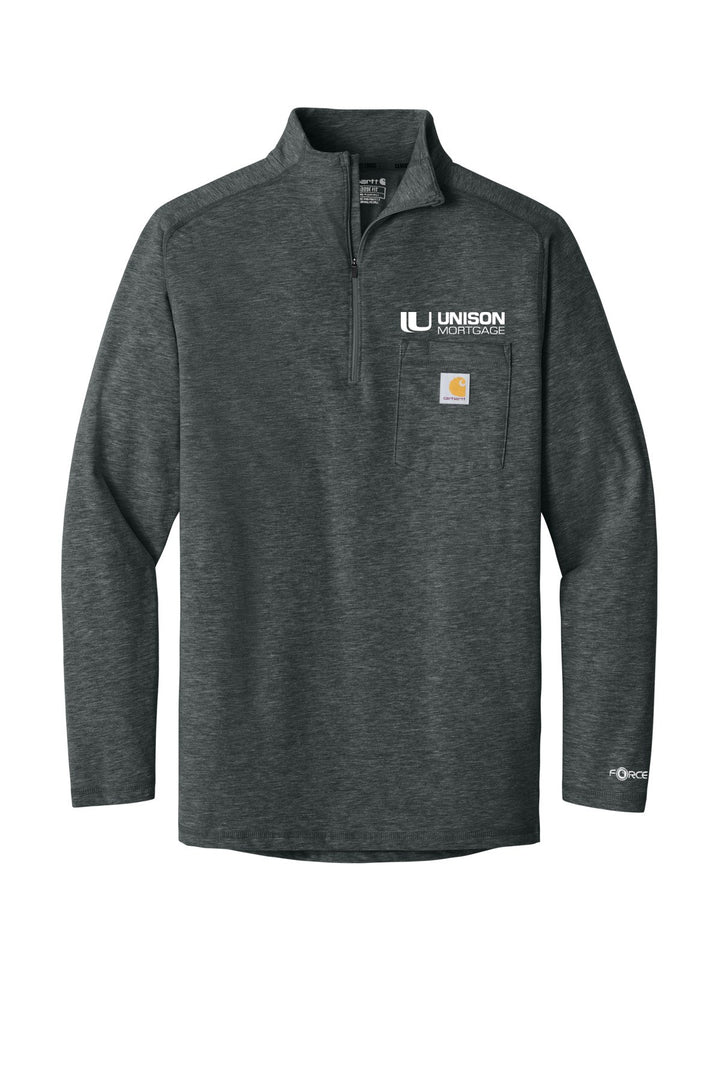 Unison Mortgage Unisex Carhartt Force 1/4-Zip Long Sleeve T-Shirt CT106660