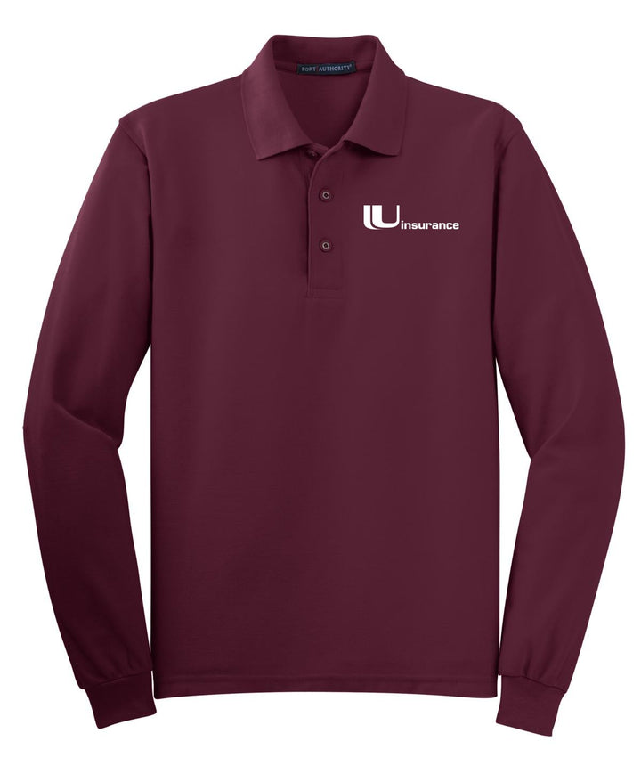 Uinsurance Unisex Silk Touch Long Sleeve Polo. K500LS