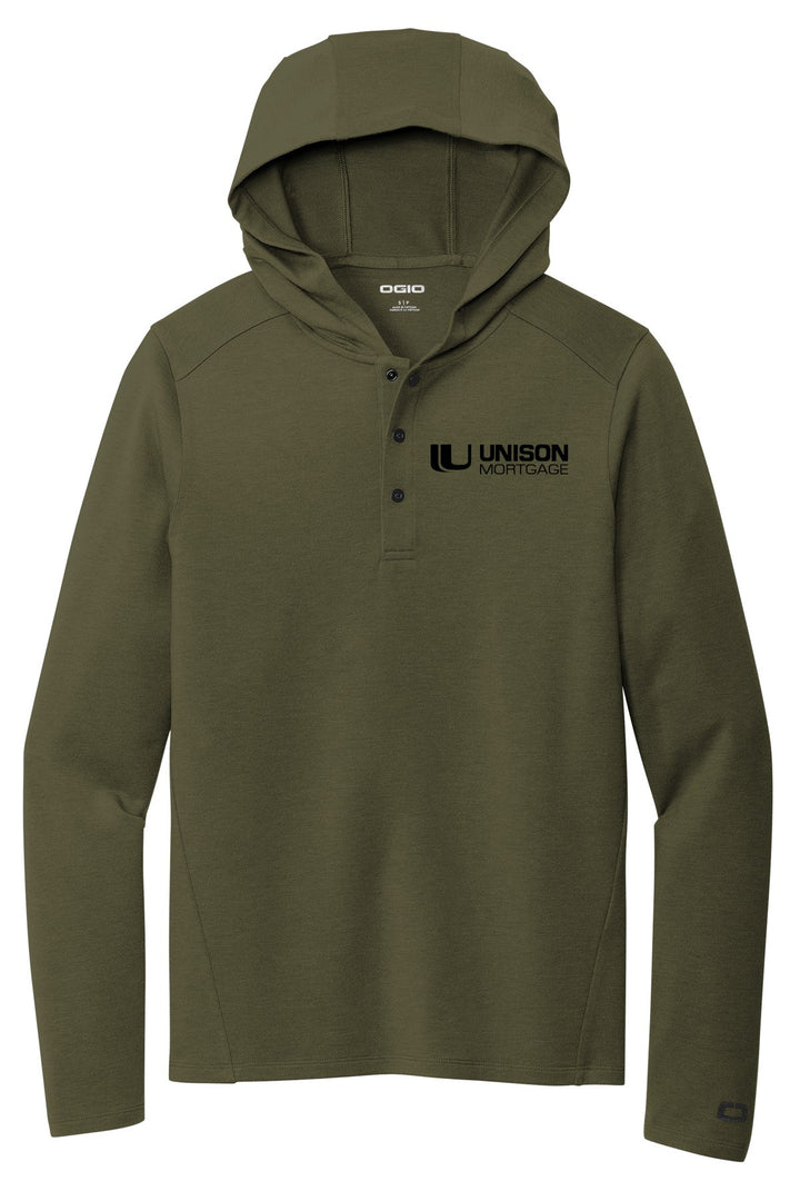 Unison Mortgage Unisex OGIO Luuma Flex Hooded Henley OG826