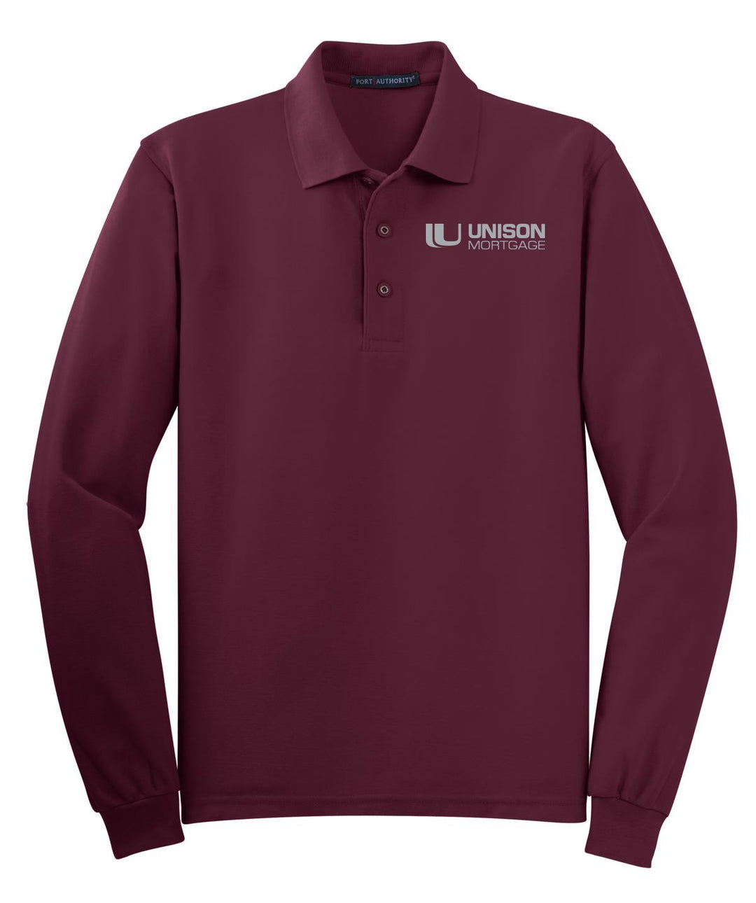 Unison Mortgage Unisex Silk Touch Long Sleeve Polo. K500LS