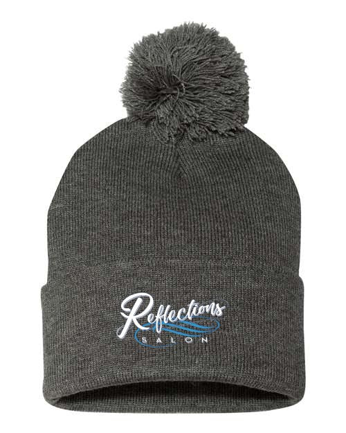Reflections 12" Pom-Pom Cuffed Beanie SP15