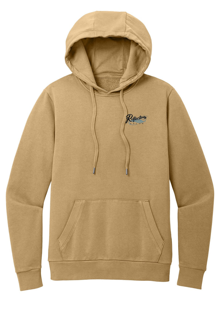 Reflections District Wash Fleece Hoodie DT2200 — Refelctions black + Reflections black back with number