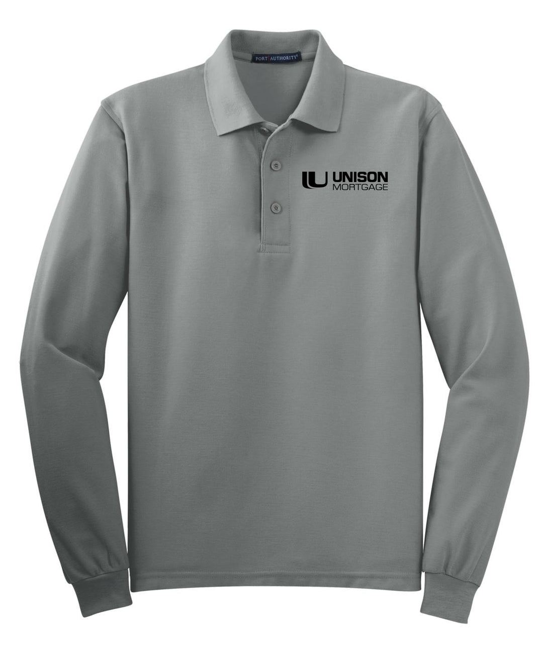 Unison Mortgage Unisex Silk Touch Long Sleeve Polo. K500LS