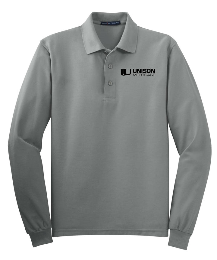 Unison Mortgage Unisex Silk Touch Long Sleeve Polo. K500LS