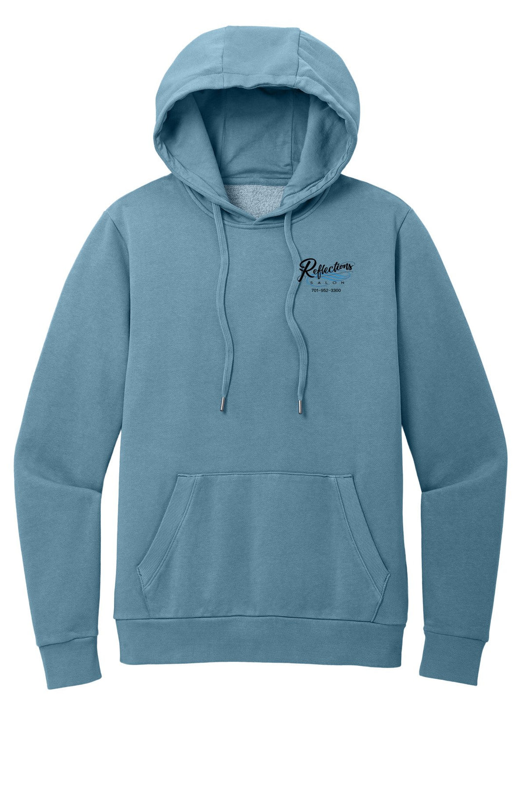 Reflections District Wash Fleece Hoodie DT2200 — Reflections black back with number