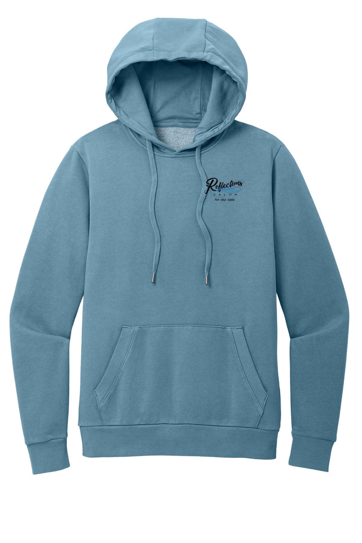 Reflections District Wash Fleece Hoodie DT2200 — Reflections black back with number