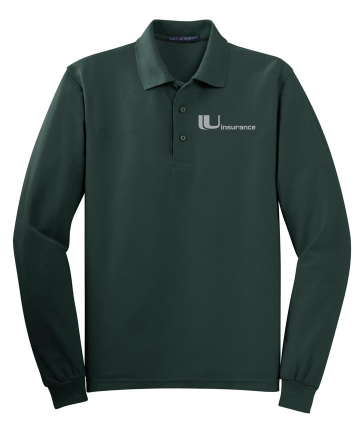 Uinsurance Unisex Silk Touch Long Sleeve Polo. K500LS