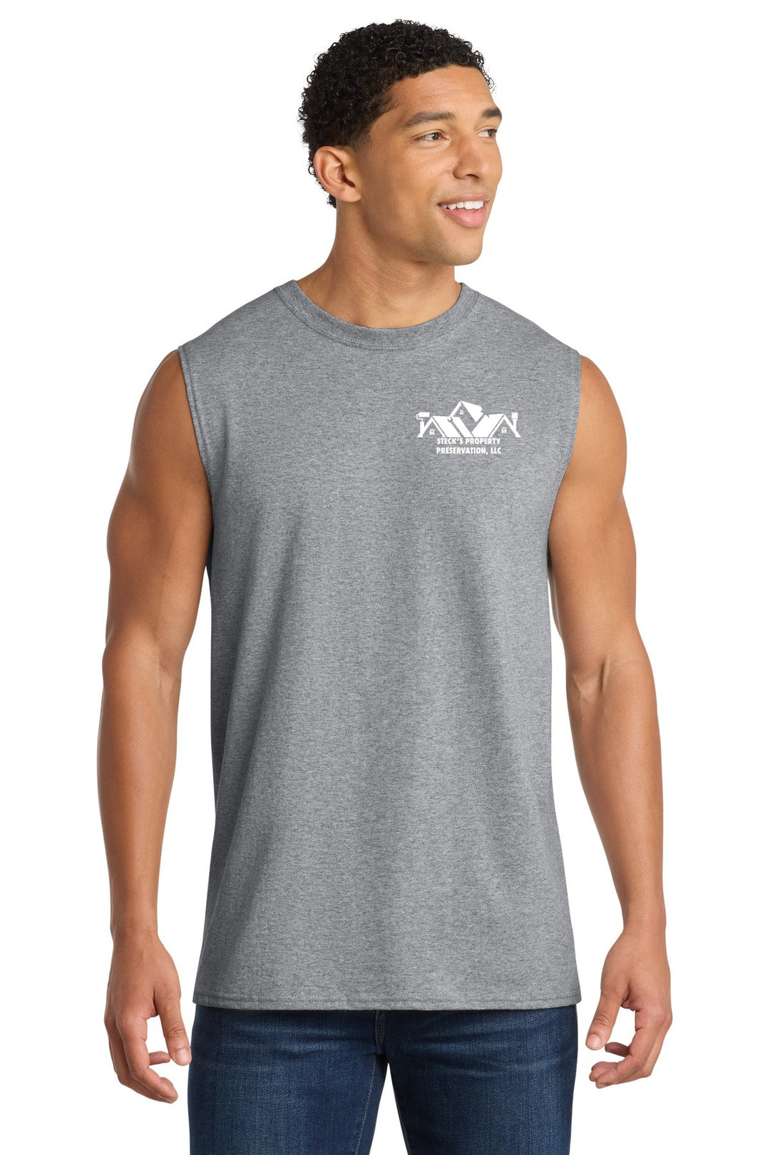 Port &amp; Company Core Cotton Sleeveless Tee. PC54SL