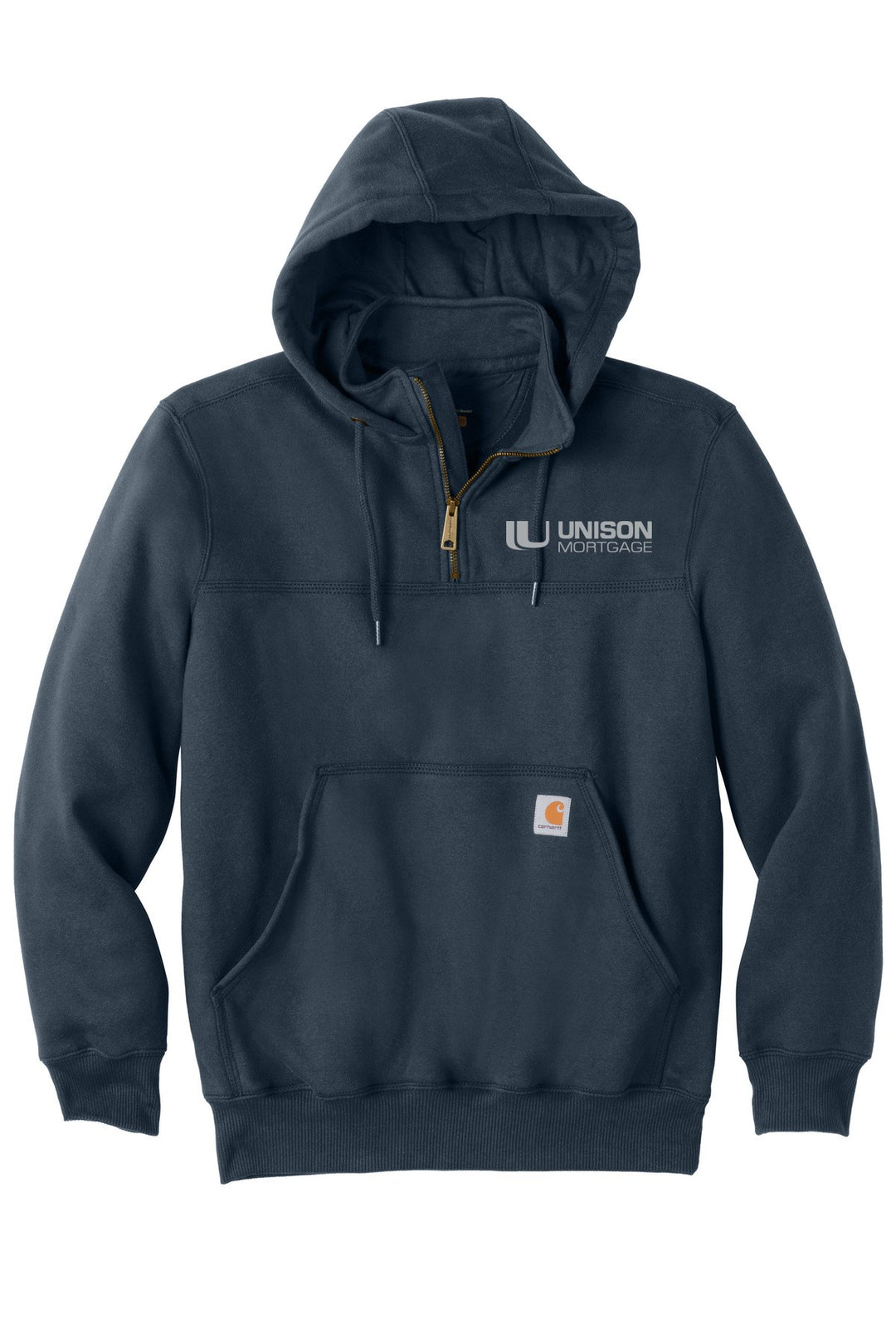Unison Mortgage (EMBROIDERED) Carhartt Rain Defender Paxton Heavyweight zip Hoodie. CT100617