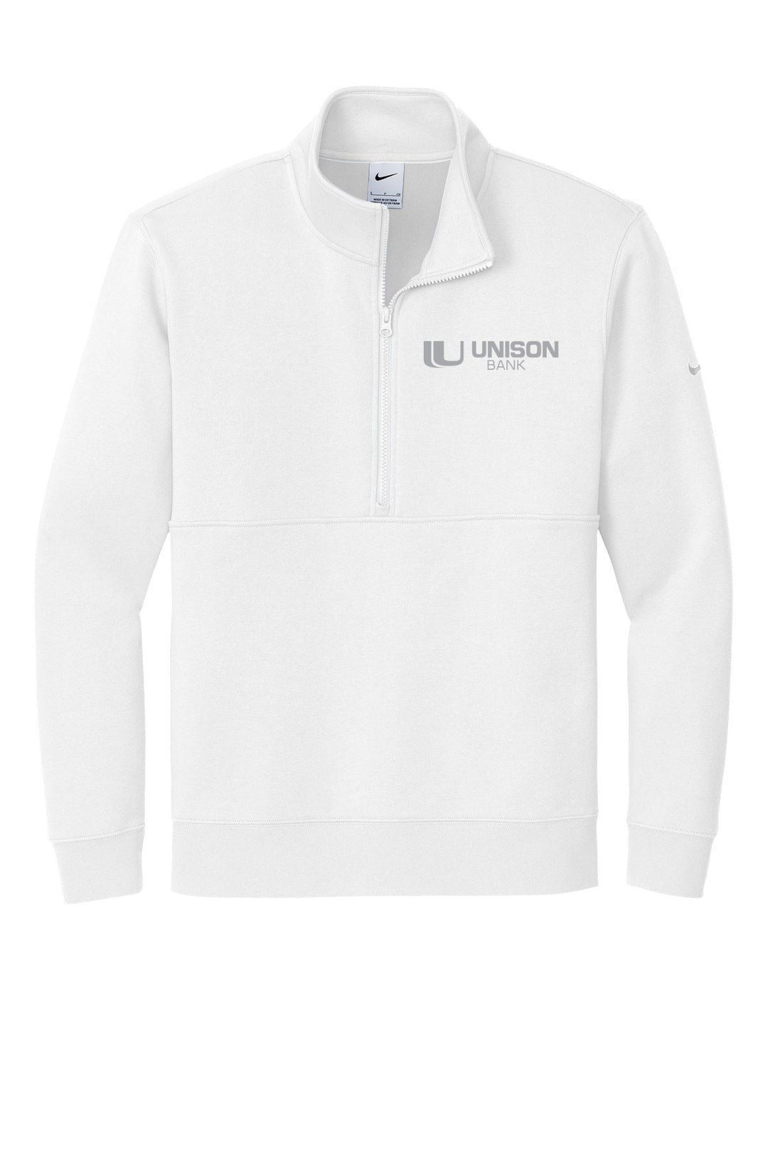 Unison Bank (Embroidered) Nike Club Fleece Sleeve Swoosh 1/2-Zip NKDX6718