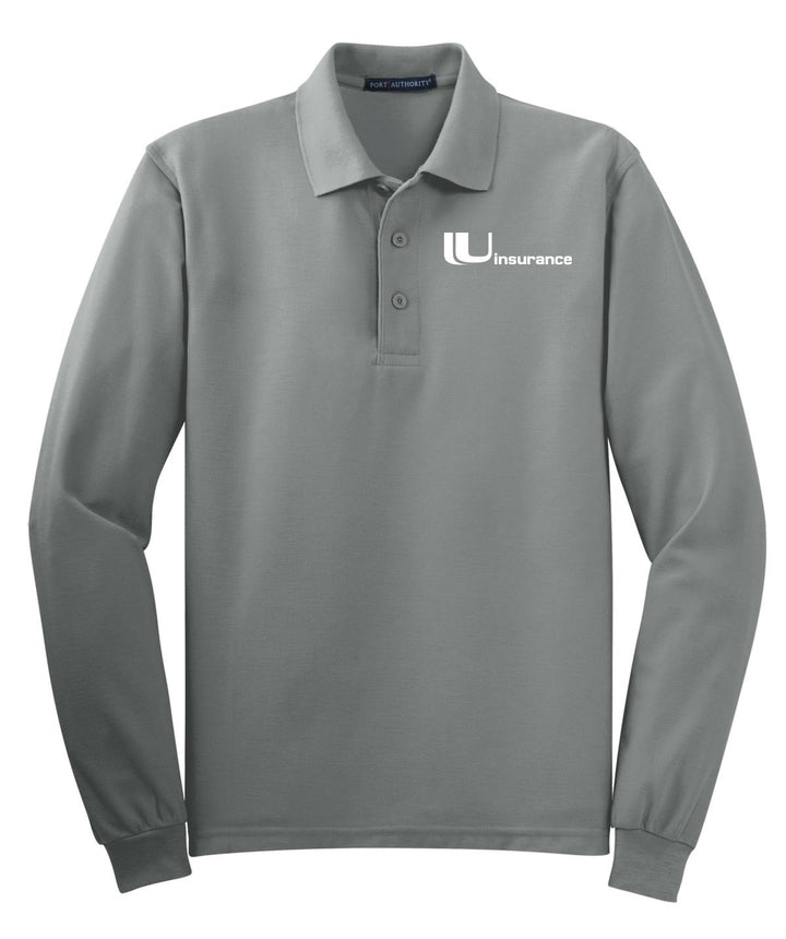 Uinsurance Unisex Silk Touch Long Sleeve Polo. K500LS
