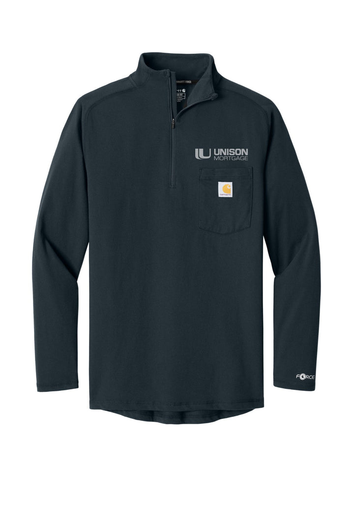 Unison Mortgage Unisex Carhartt Force 1/4-Zip Long Sleeve T-Shirt CT106660