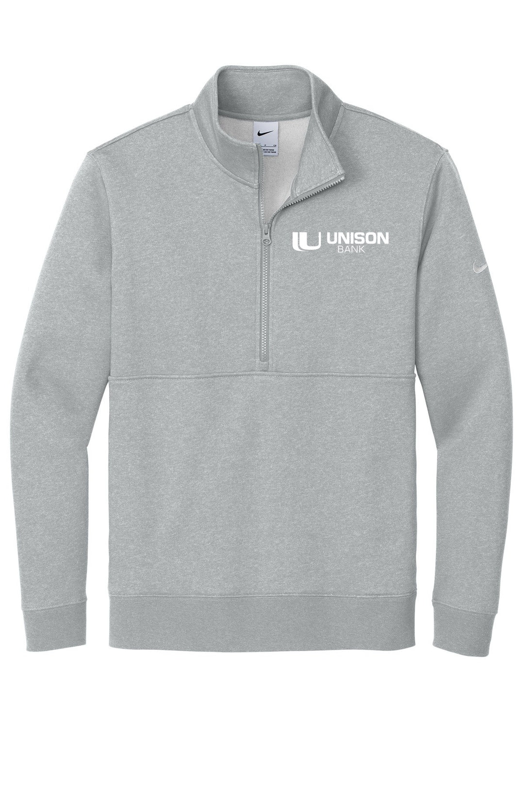 Unison Bank (Embroidered) Nike Club Fleece Sleeve Swoosh 1/2-Zip NKDX6718