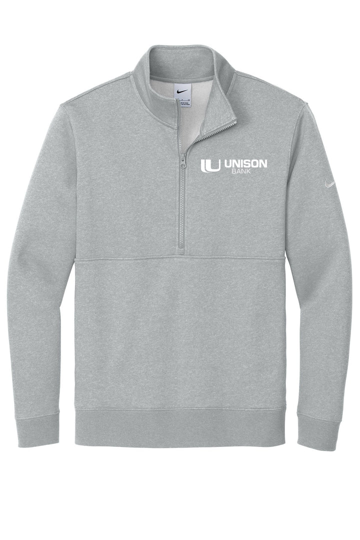 Unison Bank (Embroidered) Nike Club Fleece Sleeve Swoosh 1/2-Zip NKDX6718