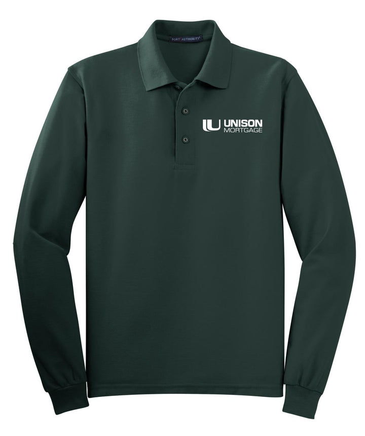 Unison Mortgage Unisex Silk Touch Long Sleeve Polo. K500LS