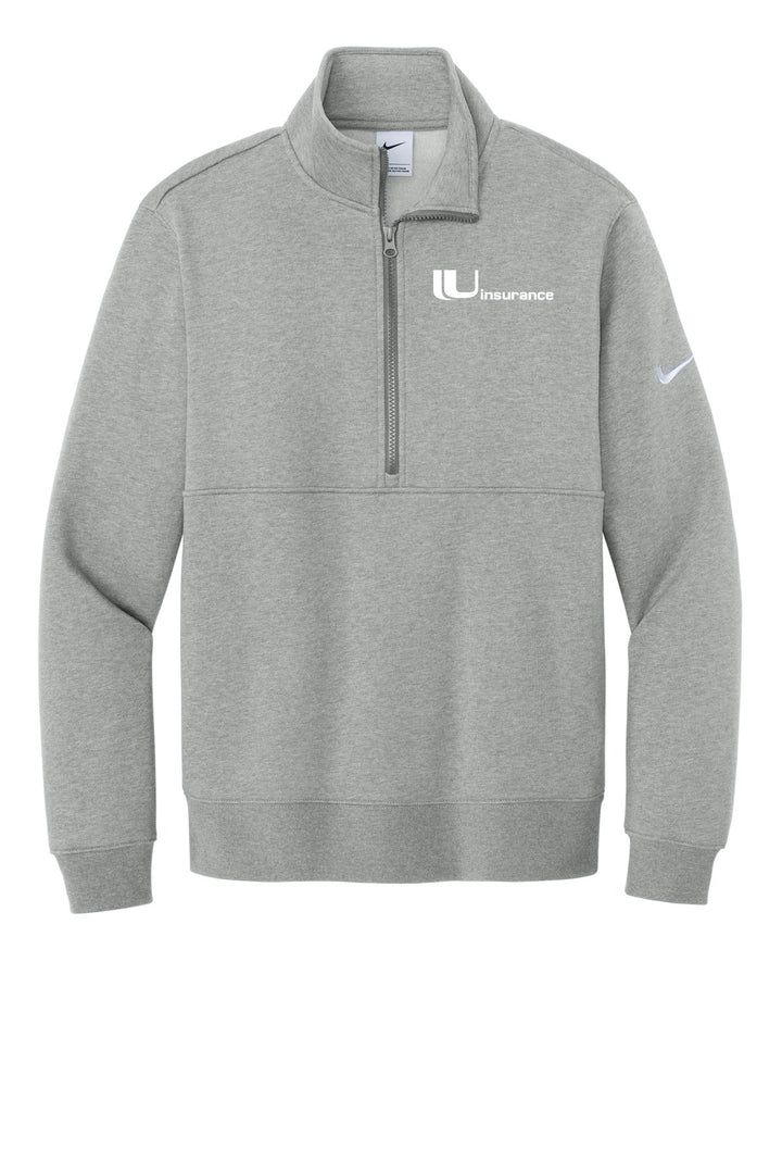 Uinsurance (EMBROIDERED) Unisex Nike Club Fleece Sleeve Swoosh 1/2-Zip NKDX6718