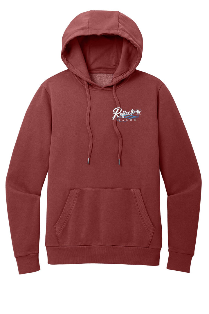 Reflections District Wash Fleece Hoodie DT2200 — Refelctions white + Reflections white back with number