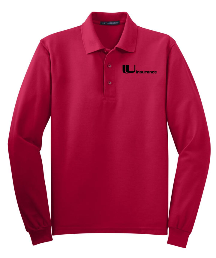 Uinsurance Unisex Silk Touch Long Sleeve Polo. K500LS