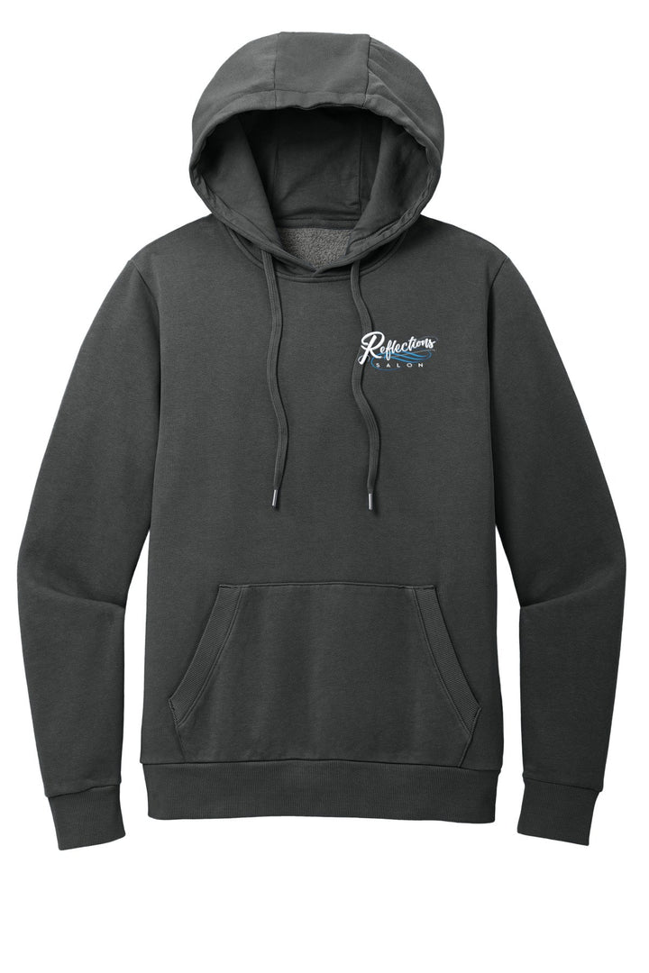 Reflections District Wash Fleece Hoodie DT2200 — Refelctions white + Reflections white back with number