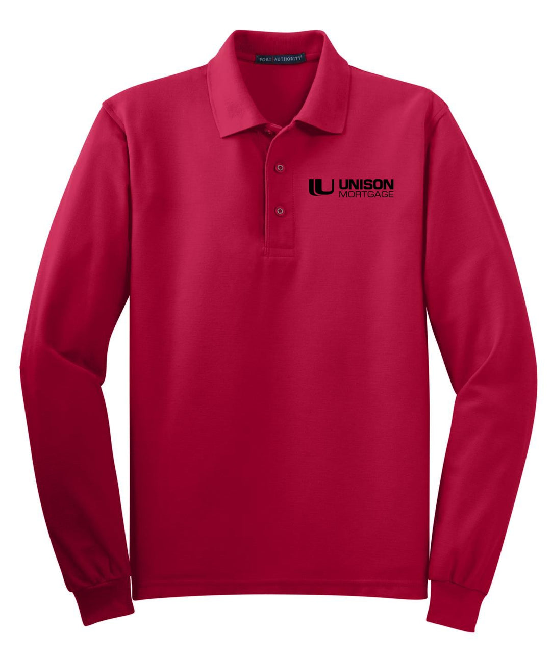 Unison Mortgage Unisex Silk Touch Long Sleeve Polo. K500LS